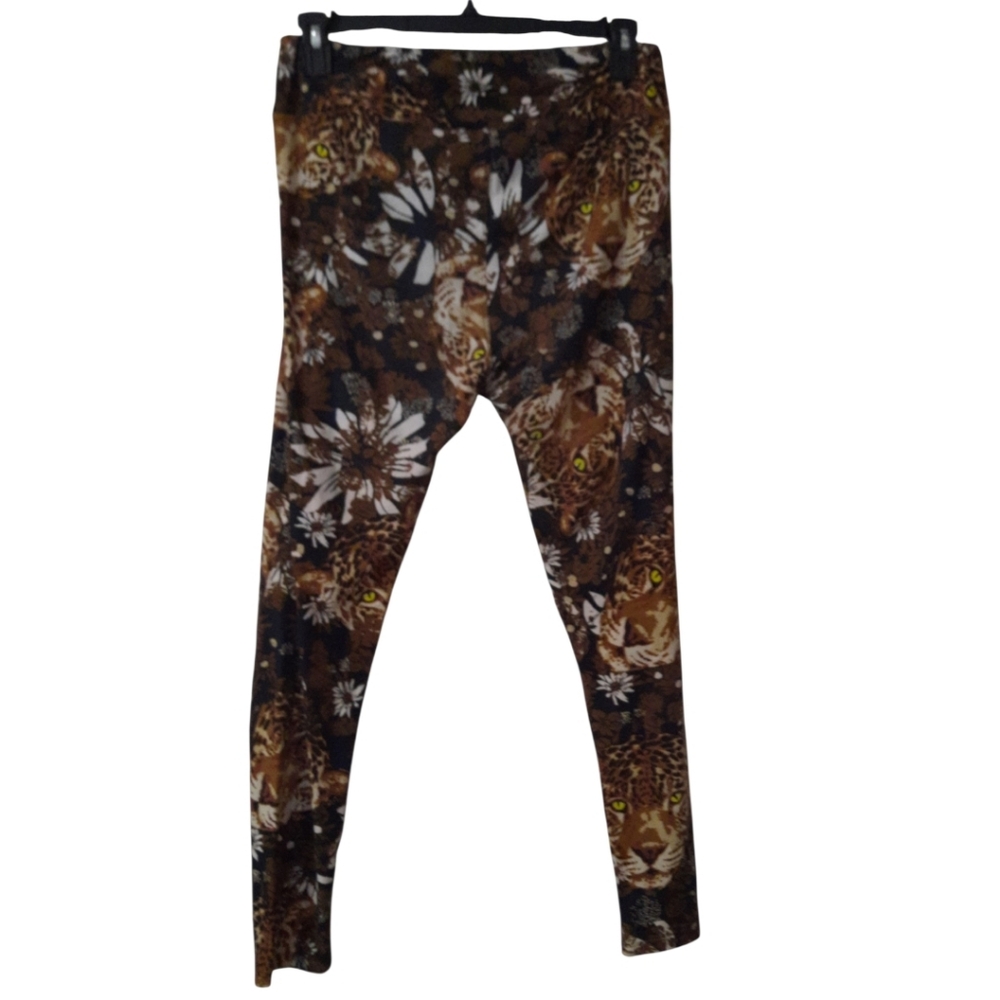 LuLaRoe Animal Print Leggings Size Tall & Curvy (12-18) - Picture 3 of 6